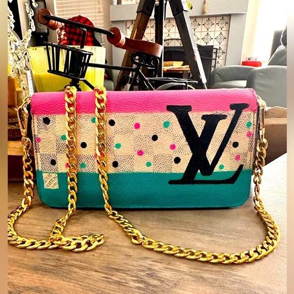 Louis Vuitton Handbags - - Louis Vuitton Damier Azur Long Zip Around Organizer Wallet & chain